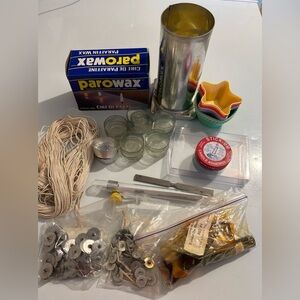 DIY Candle Making Supplies Bundle - Paraffin Wax, Tins, Dye & Tools